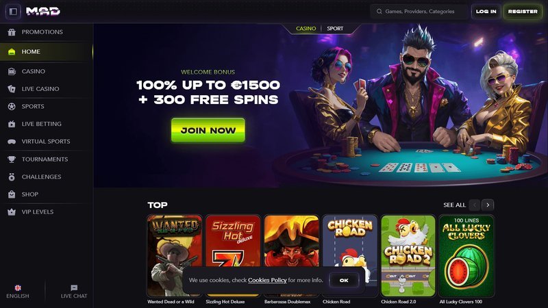 Découvrez les Jeux de Casino Gratuits sur Madcasino avec Bonus Incroyable